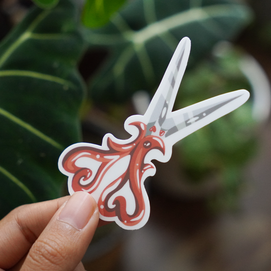 Scissors Vinyl Sticker