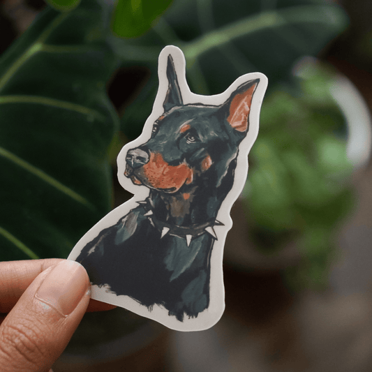 Doberman Vinyl Sticker