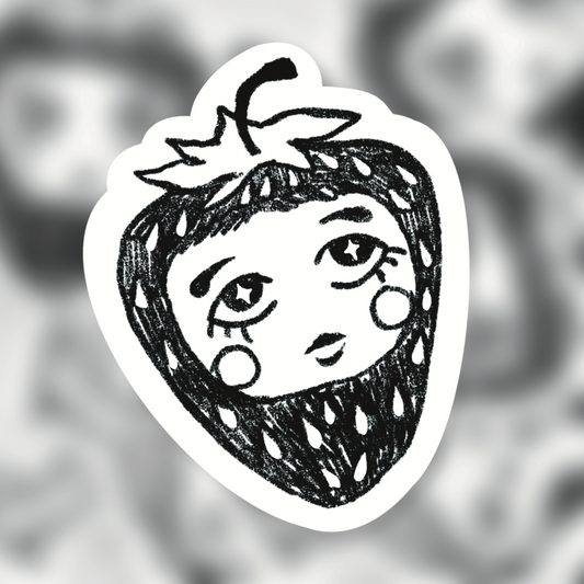 Strawberry Girl Sticker